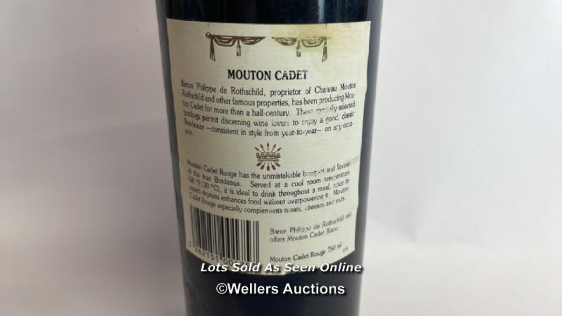 1983 Baron Phillippe De Rothschild Mouton Cadet Bordeaux, 75cl, No vol indicated / Please see images - Bild 4 aus 4