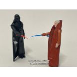 Star Wars vintage Kenner Darth Vader and Ben (obi Wan ) Kenobi (white hair) 3 3/4" figures, Hong