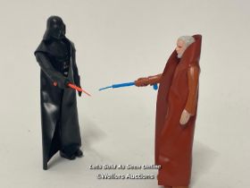 Star Wars vintage Kenner Darth Vader and Ben (obi Wan ) Kenobi (white hair) 3 3/4" figures, Hong