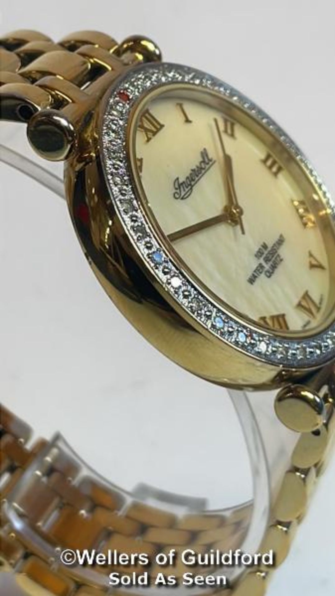 Ingersoll stainless steel wristwatch with quartz movement, 36mm mother of pearl dial and diamond - Image 6 of 16