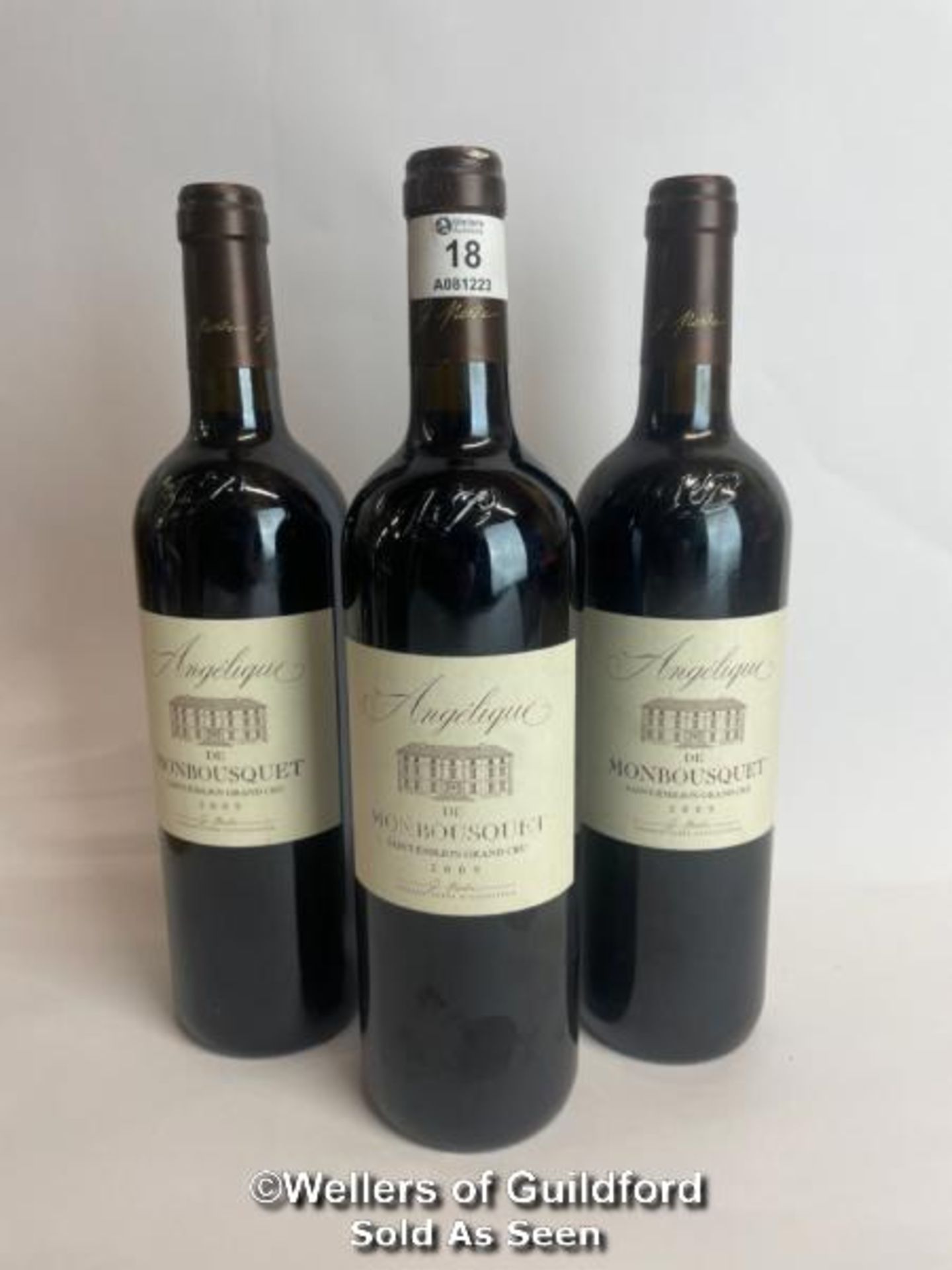 Three bottles of 2009 Angelique De Monsbousquet Saint-Emilion Grand Cru, 75cl, 14% vol / Please - Bild 2 aus 6
