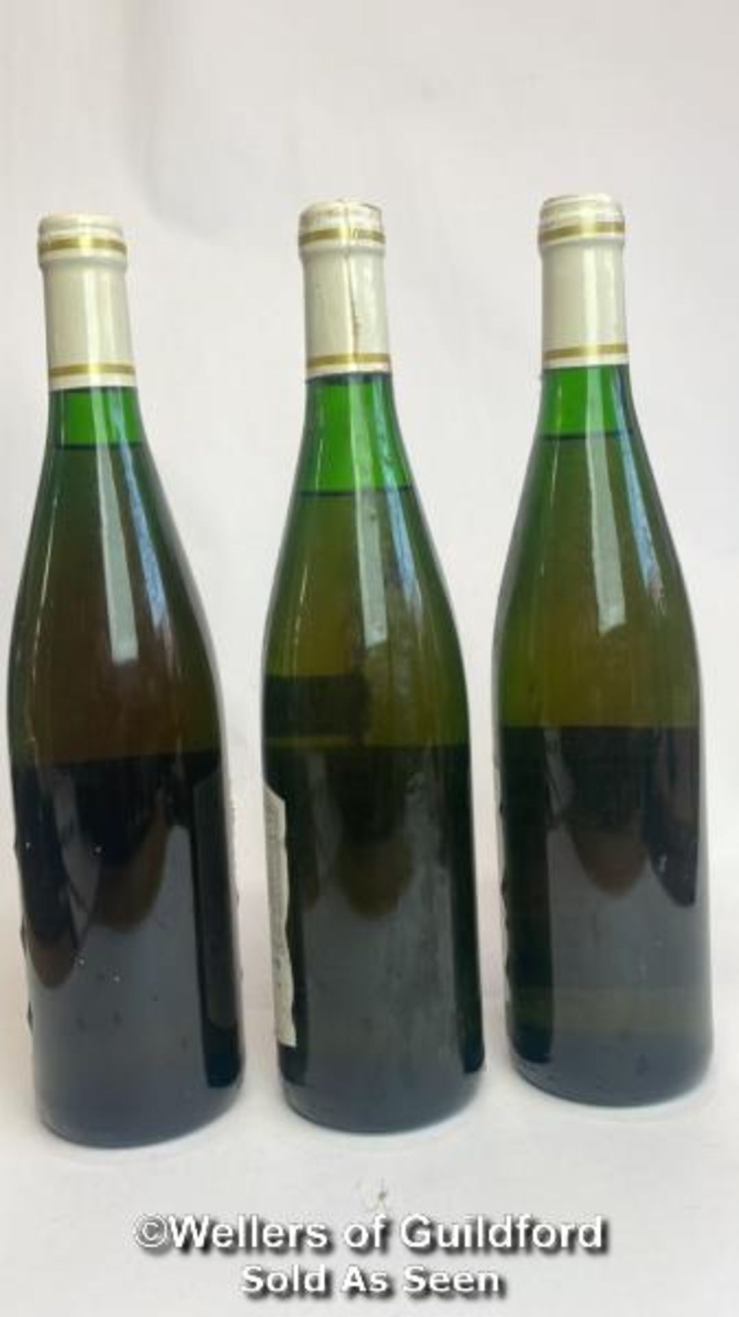 Three bottles of 1988 Reiler Vom Heissen Stein, 75cl, 9% vol / Please see images for fill level - Bild 4 aus 5