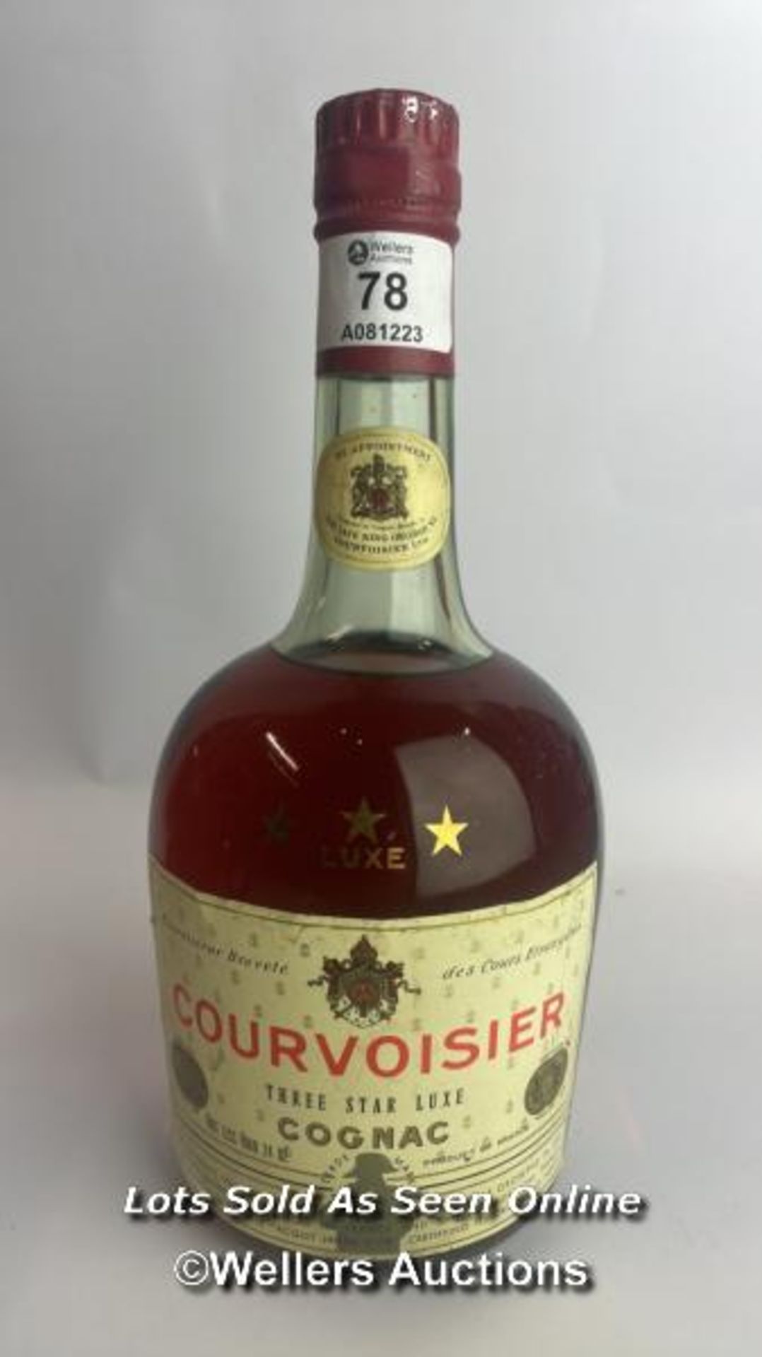 Courvoisier 3 Star Luxe Cognac, 24oz, Includes cannon style Couroisier branded pourer / Please see - Image 5 of 10