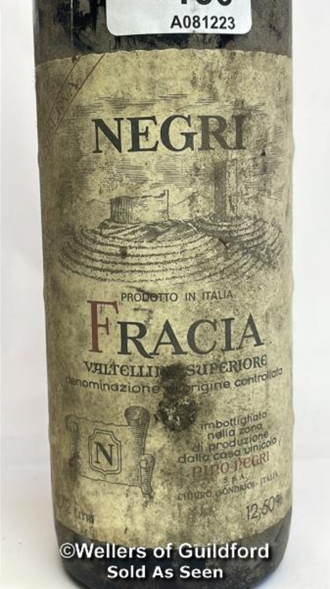1971 Negri Fracia, 72cl, 12.5% vol / Please see images for fill level and general condition. - Bild 2 aus 7
