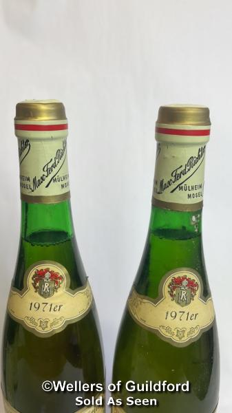 Nine bottles of Max Ferd. Richter Mulheimer Helenenkloster Riesling Auslese, Six 1971 and Three 1973 - Bild 9 aus 11