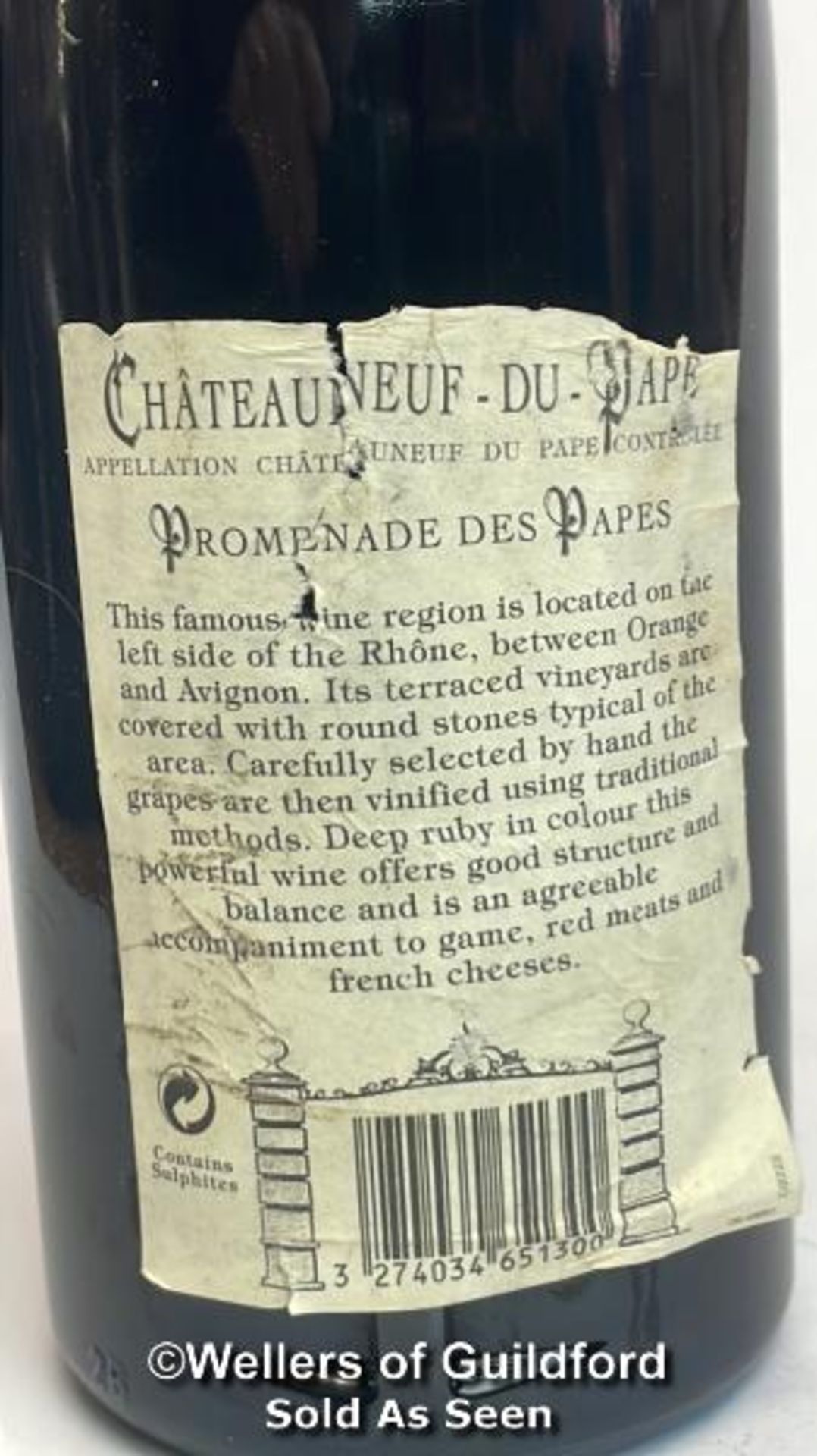 2005 Promenades Des Papes, Chateauneuf-Du-Pape, 75cl , 14% vol / Please see images for fill level - Image 3 of 4
