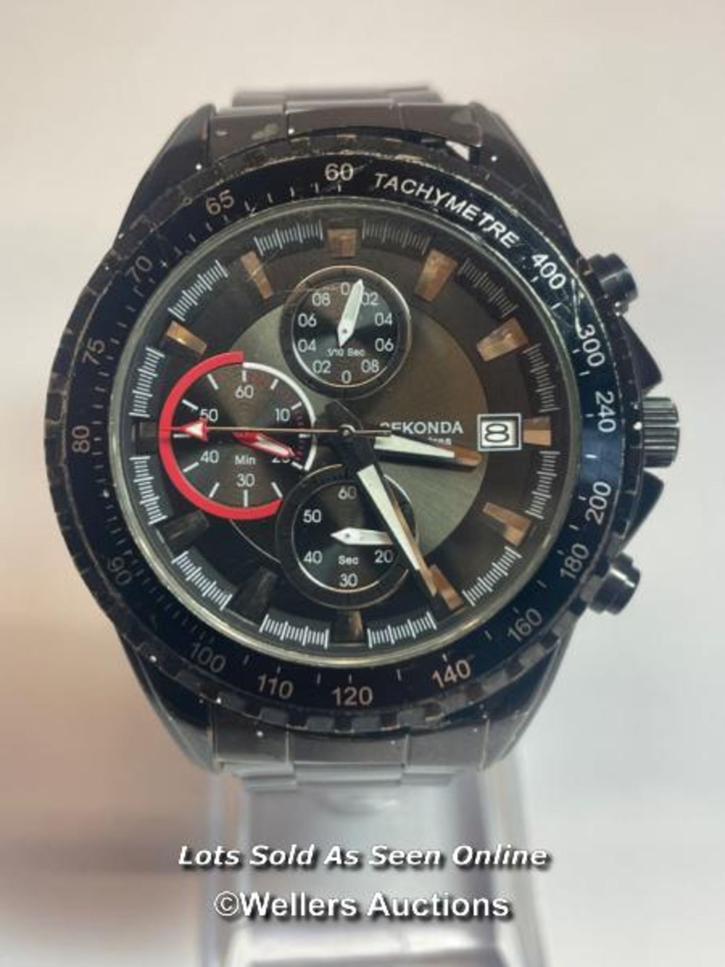 Sekonda stainless-steel water-resistant wristwatch no.3902BMT, 4.3cm diameter