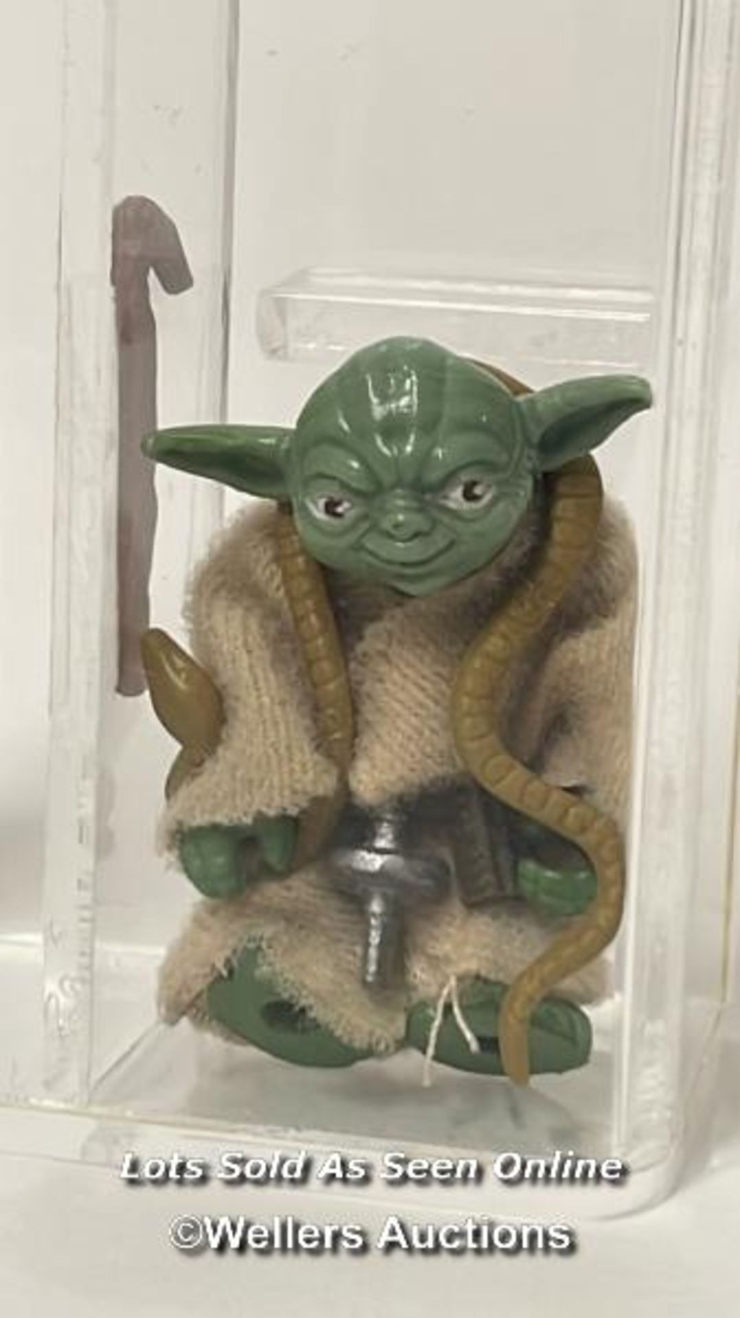 Star Wars vintage Yoda (brown snake variant) 3 3/4" figure, HK, 1980, UKG graded 80% figure 80, - Image 4 of 7