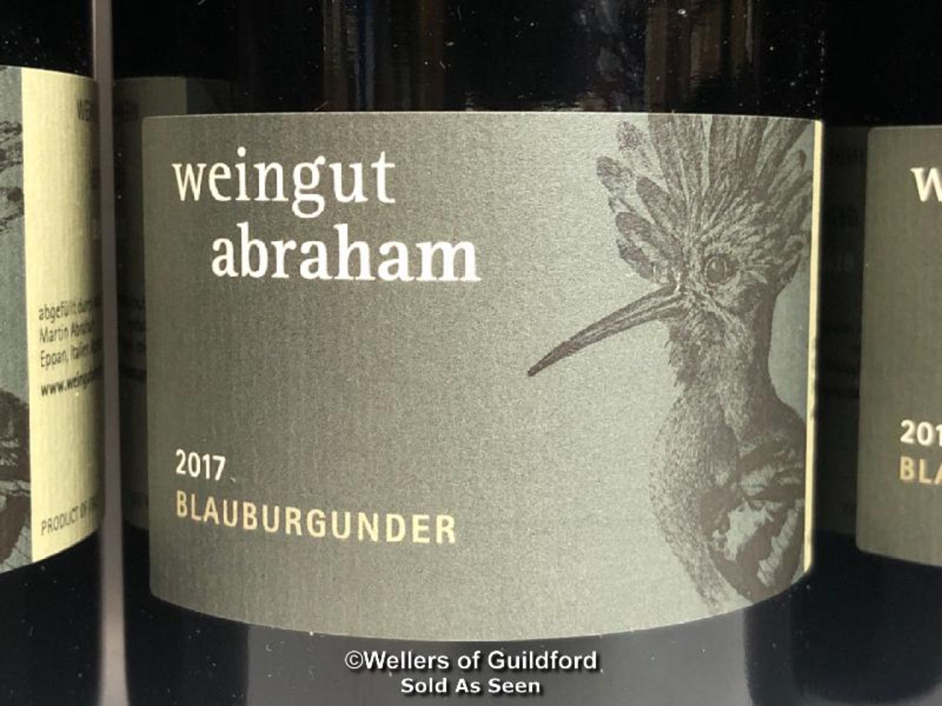 FIVE BOTTLES OF 2017 BLAUBURGUNDER RED, WEINGUT ABRAHAM, ALTO ADIGE, 75CL, 14% VOL / THIS LOT - Image 2 of 3