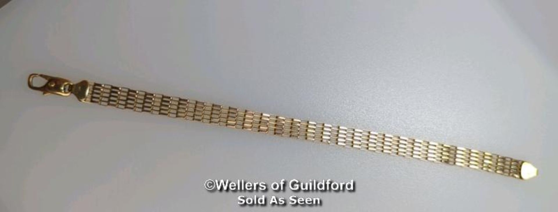 9ct gold hallmarked flexible link bracelet, length 18.5cm, gross weight 6.43g - Image 4 of 5