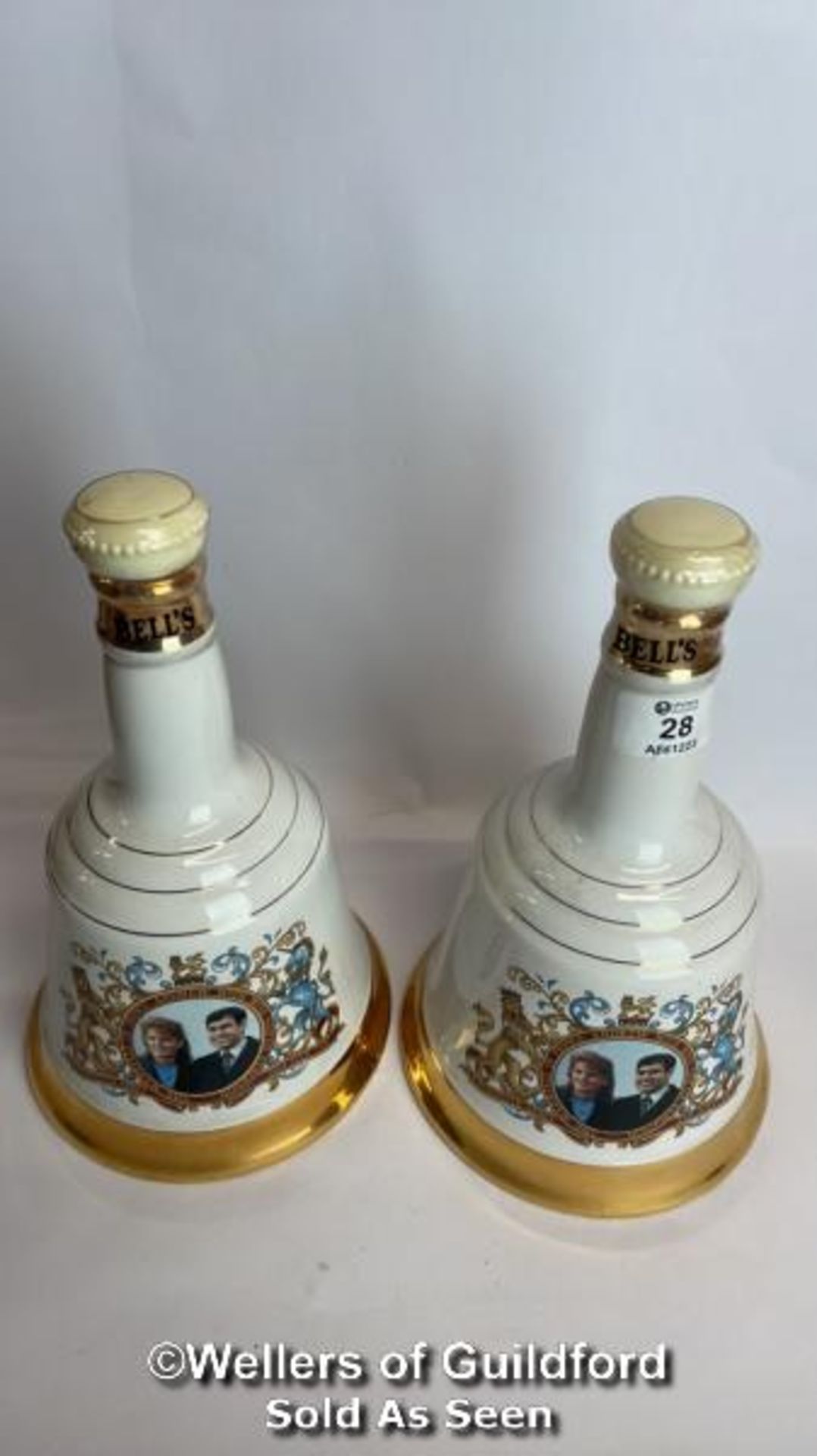 Two Bell's Scotch Whisky Decanters Commemerating The Marriage of Prince Andrew and Sarah Ferguson 23 - Image 6 of 10