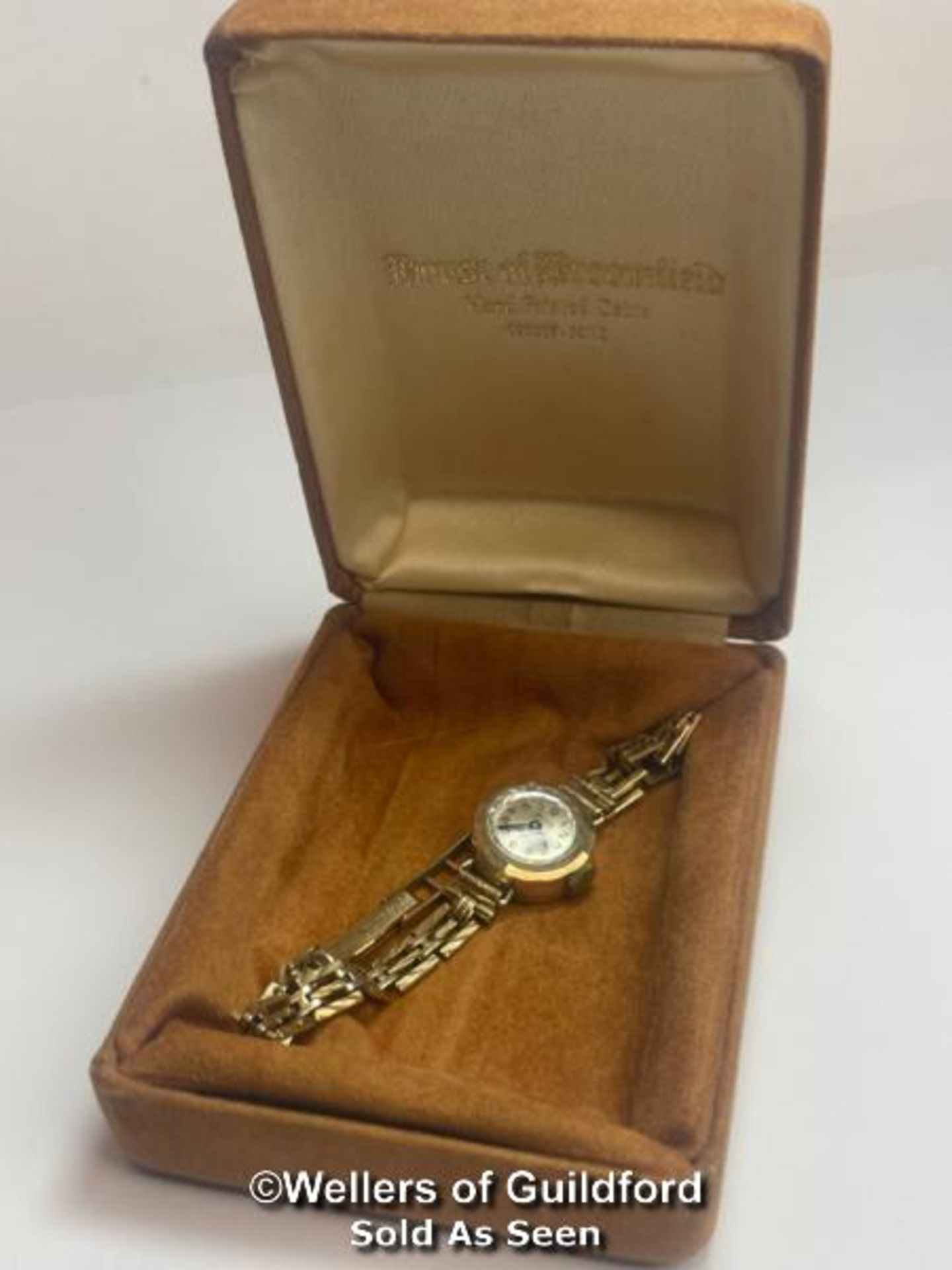 1960's gold cocktail watch by Avia, on flexible link bracelet hallmarked Birmingham 1967. weight - Image 8 of 8