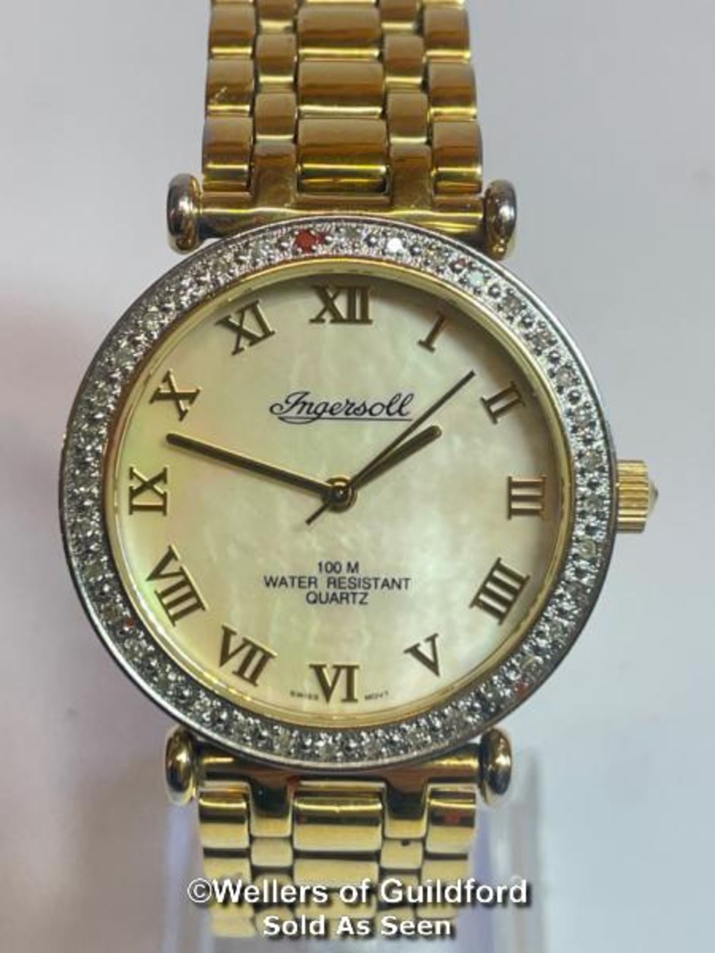 Ingersoll stainless steel wristwatch with quartz movement, 36mm mother of pearl dial and diamond - Image 2 of 16