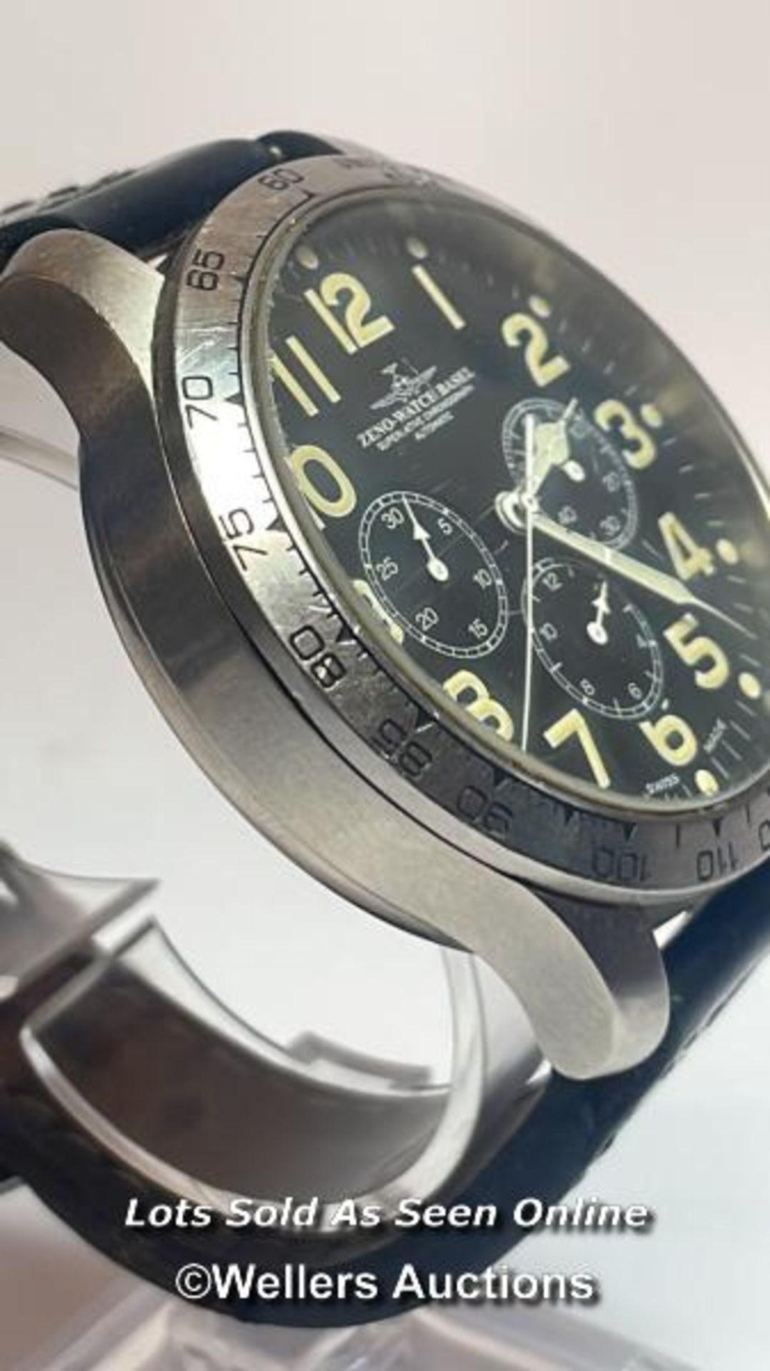 Zeno-watch Basel superlative chronograph automatic stainless steel wristwatch Ref.8559-2, with - Bild 5 aus 14