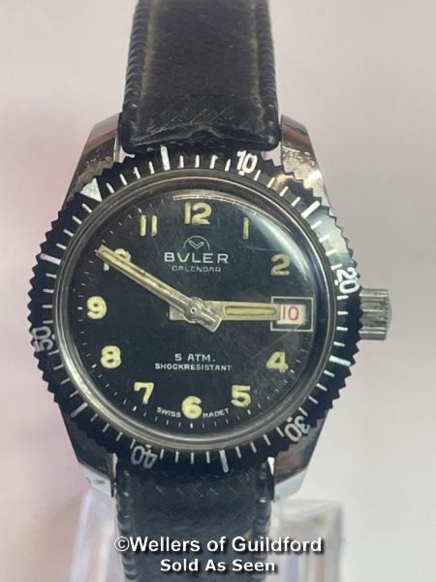 Vintage Buler 5 ATM divers wristwatch no.1368C, 2.8cm diameter dial - Bild 2 aus 10