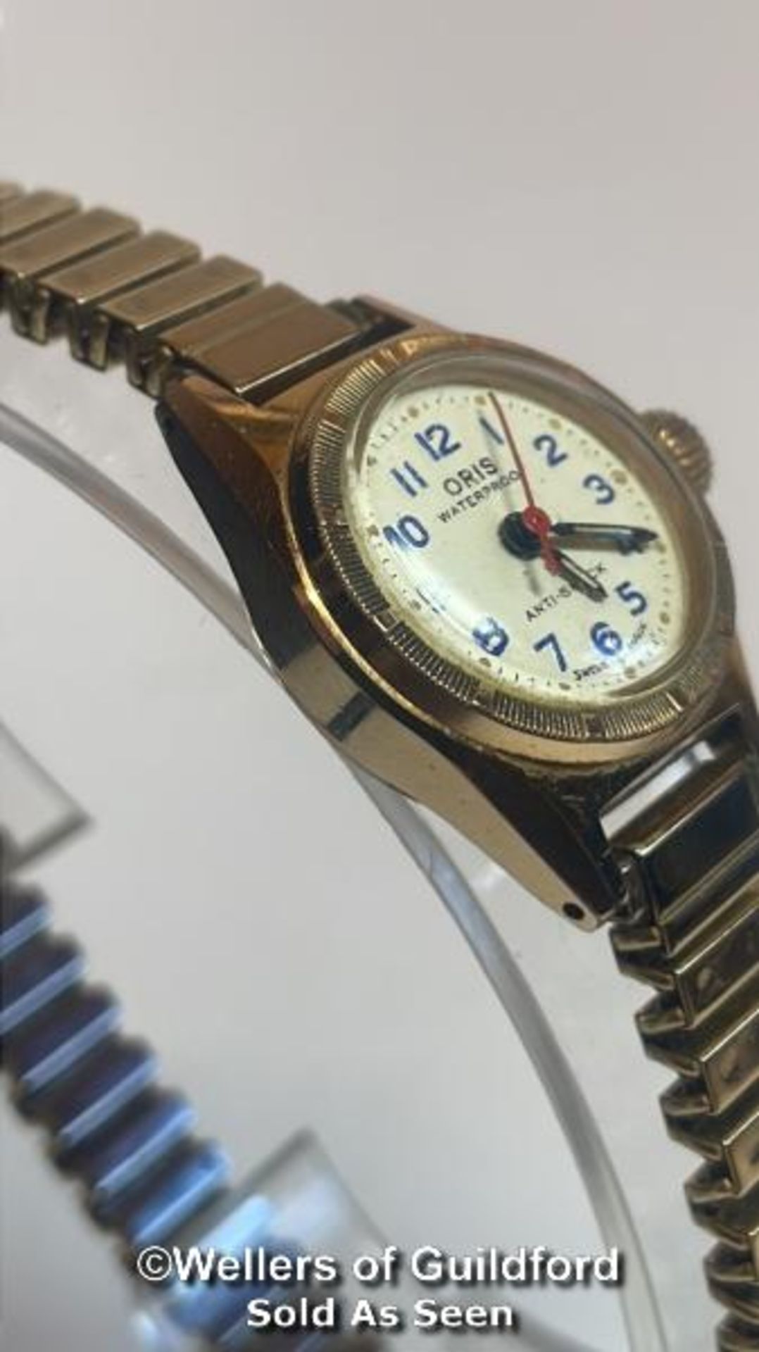 Vintage Oris gold plated cocktail wristwatch, 2cm diameter with box - Image 6 of 12