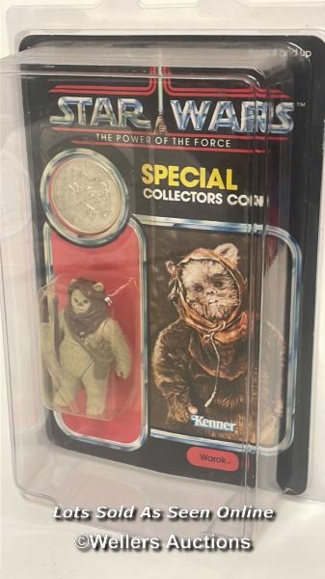 Star Wars vintage Warok 3 3/4" figure, Power of the Force 92 back with collectors coin, Kenner 1984, - Image 10 of 10