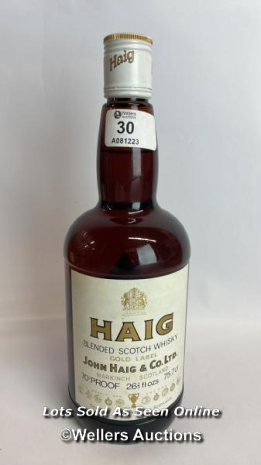 Haig Blended Scotch Whisky Gold Label, 70 Proof, 75.7cl / Please see images for fill level and