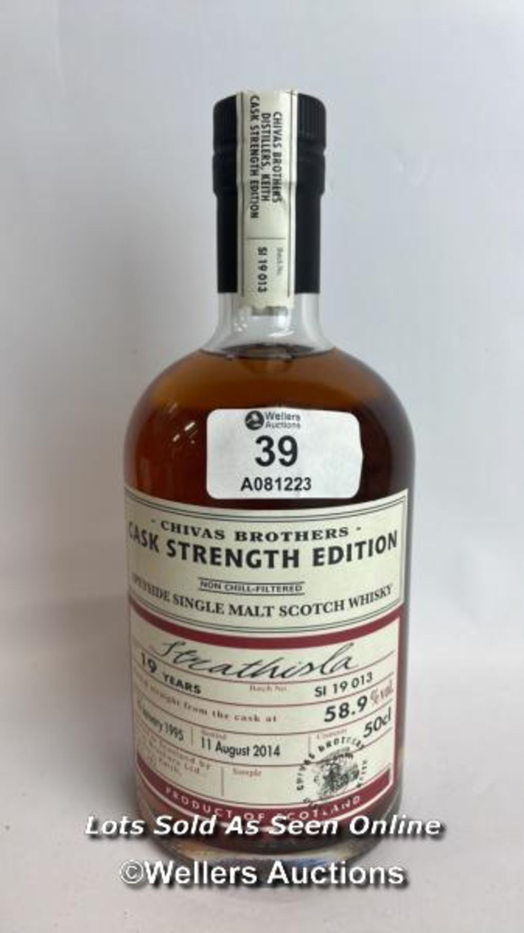 Chivas Brothers Cask Strength Edition Speyside Single Malt Scotch Whisky, Strathisla, Aged 19 Years,