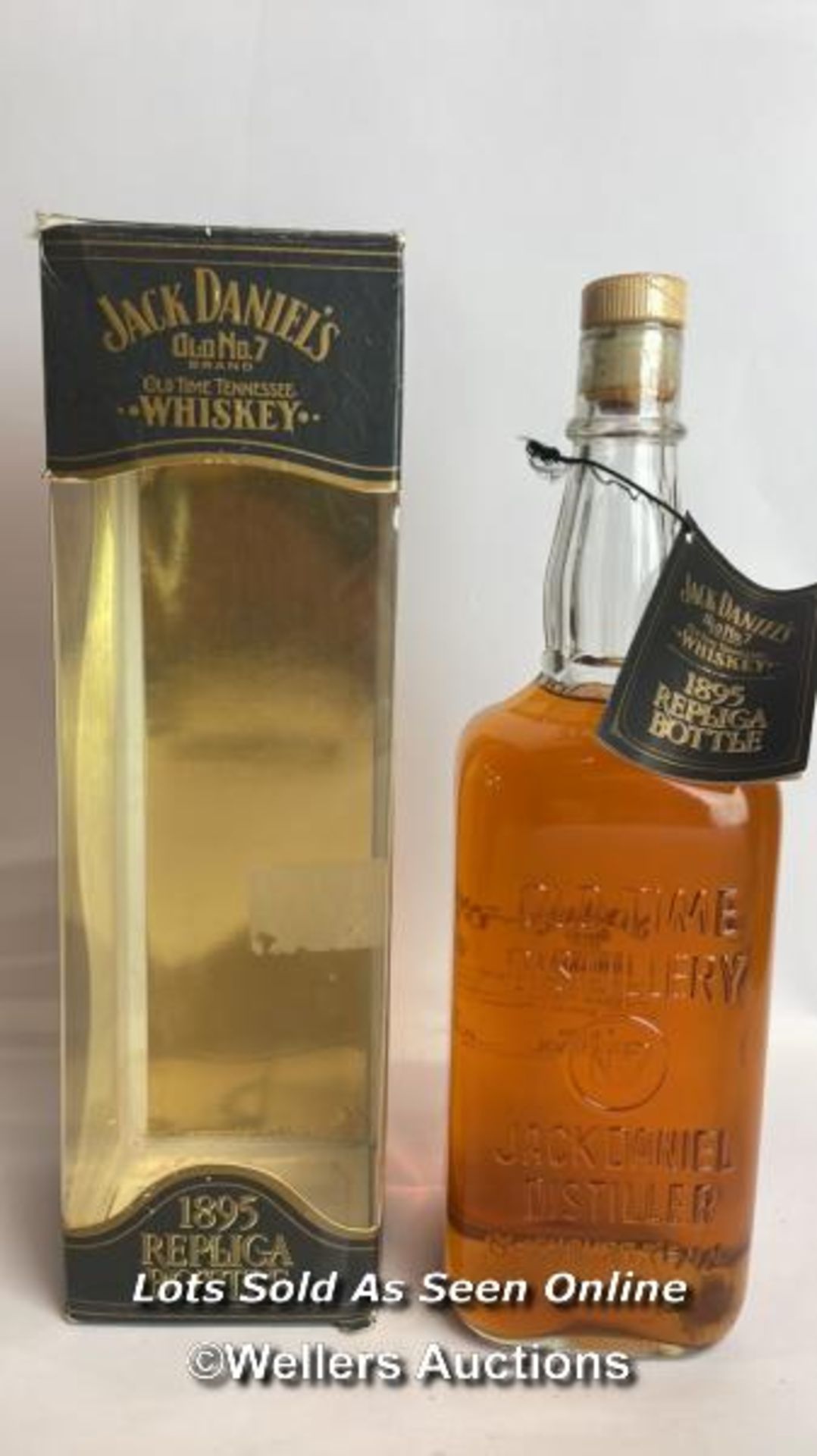 1895 Jack Daniels Replica Bottle, Old No.7 Brand, Old Time Tennessee Whiskey, 1L, 43% vol / Please