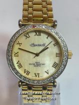 Ingersoll stainless steel wristwatch with quartz movement, 36mm mother of pearl dial and diamond