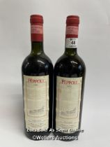Two bottles of 1985 Peppoli Chianti Classico, 75cl, 13% vol / Please see images for fill level and