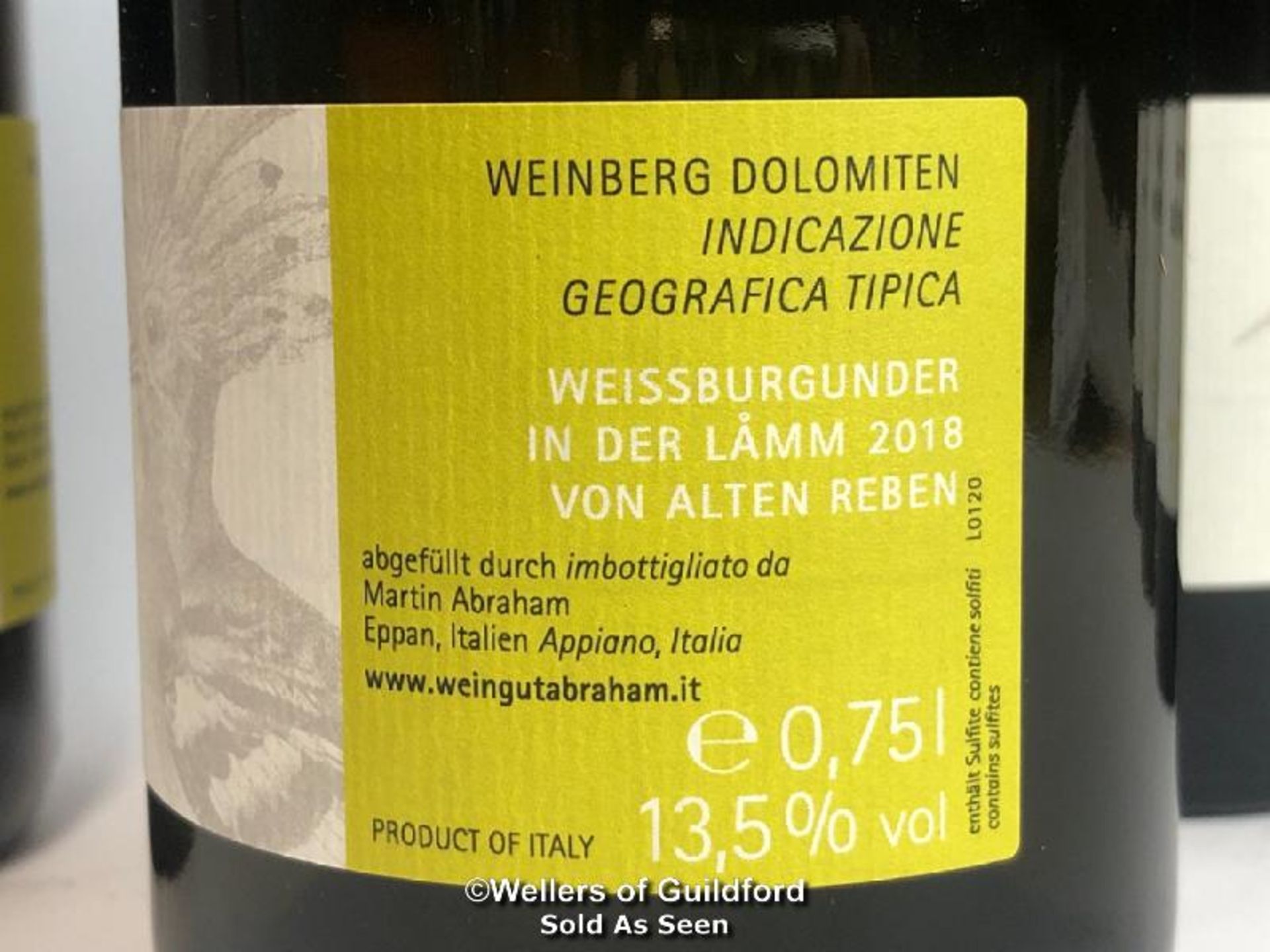 SIX BOTTLES OF 2018 WEISSBURGUNDER "IN DER LAMM", WEINGUT ABRAHAM, ALTO ADIGE, WHITE, 75CL, 13.5% - Image 3 of 3