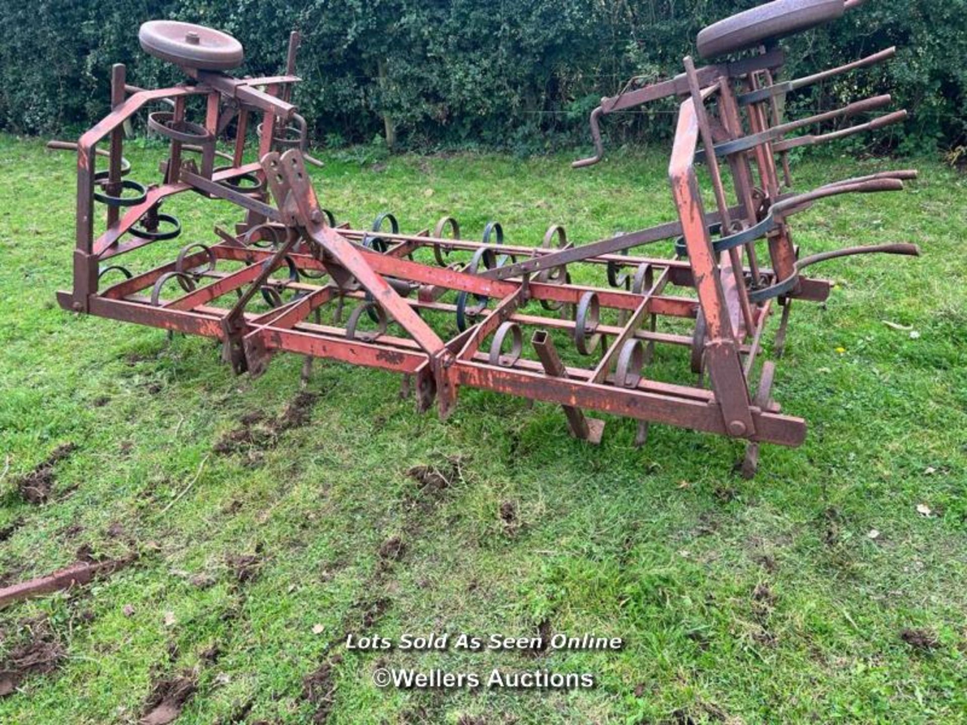 FOLDING TRIPLE K SPRING TINE CULTIVATOR / ITEM LOCATED AT READING - Image 2 of 2