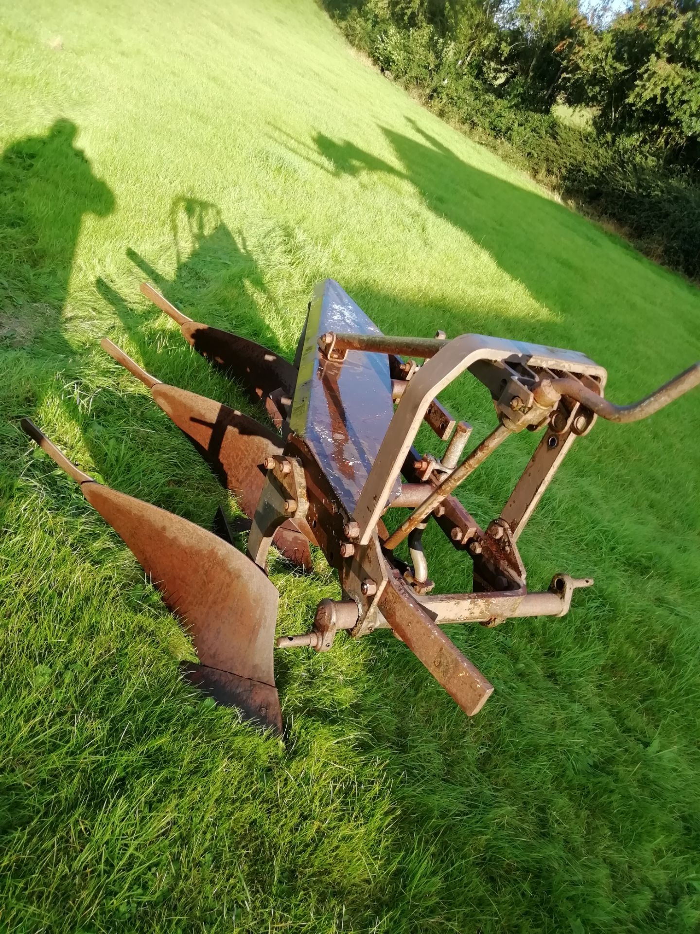 DAVID BROWN 3 FURROW VINTAGE PLOUGH - Image 3 of 5