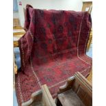 LARGE TURKISH RUG IN RED 97x152