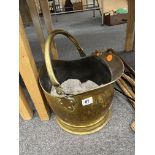 BRASS COAL SCUTTLE