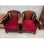 2 COLONIAL ARM CHAIRS