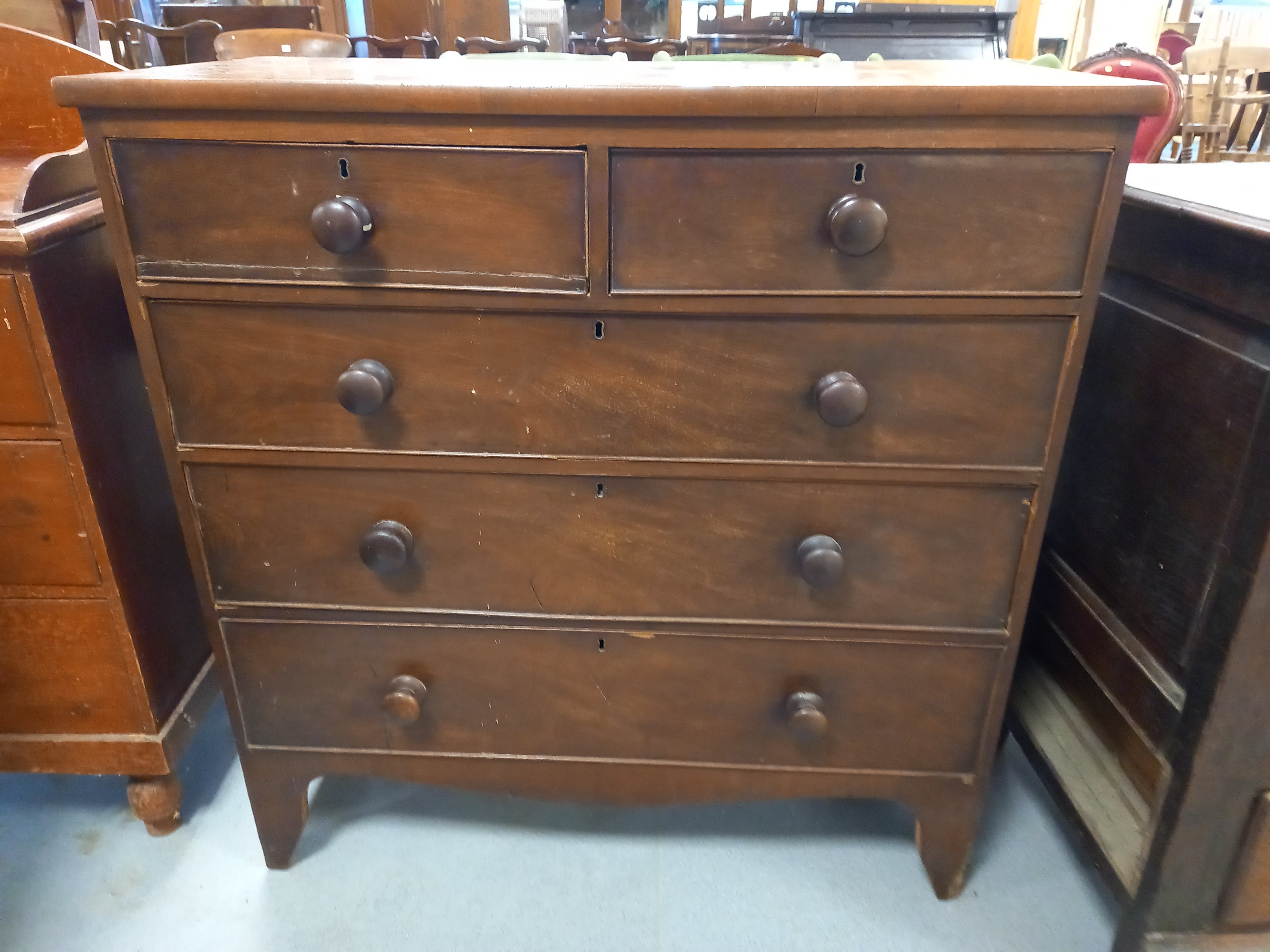 19 CENTURY MAHOGANY CHEST