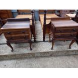 PAIR OF COLONIAL BEDSIDE TABLES