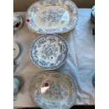 COLLECTION OF 17 FAUX BLUE PLATES