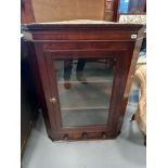 19 CENTURY MAHOGANY CORNER CUPBOARD