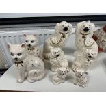 3 PAIRS OF ROYAL DOULTON STAFF DOGS