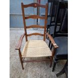 LADDER BACK ARM CHAIR