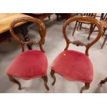 2 VICTORIAN BALLOON BACK CHAIRS