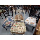 4 EDWARDIAN PARLOUR CHAIRS