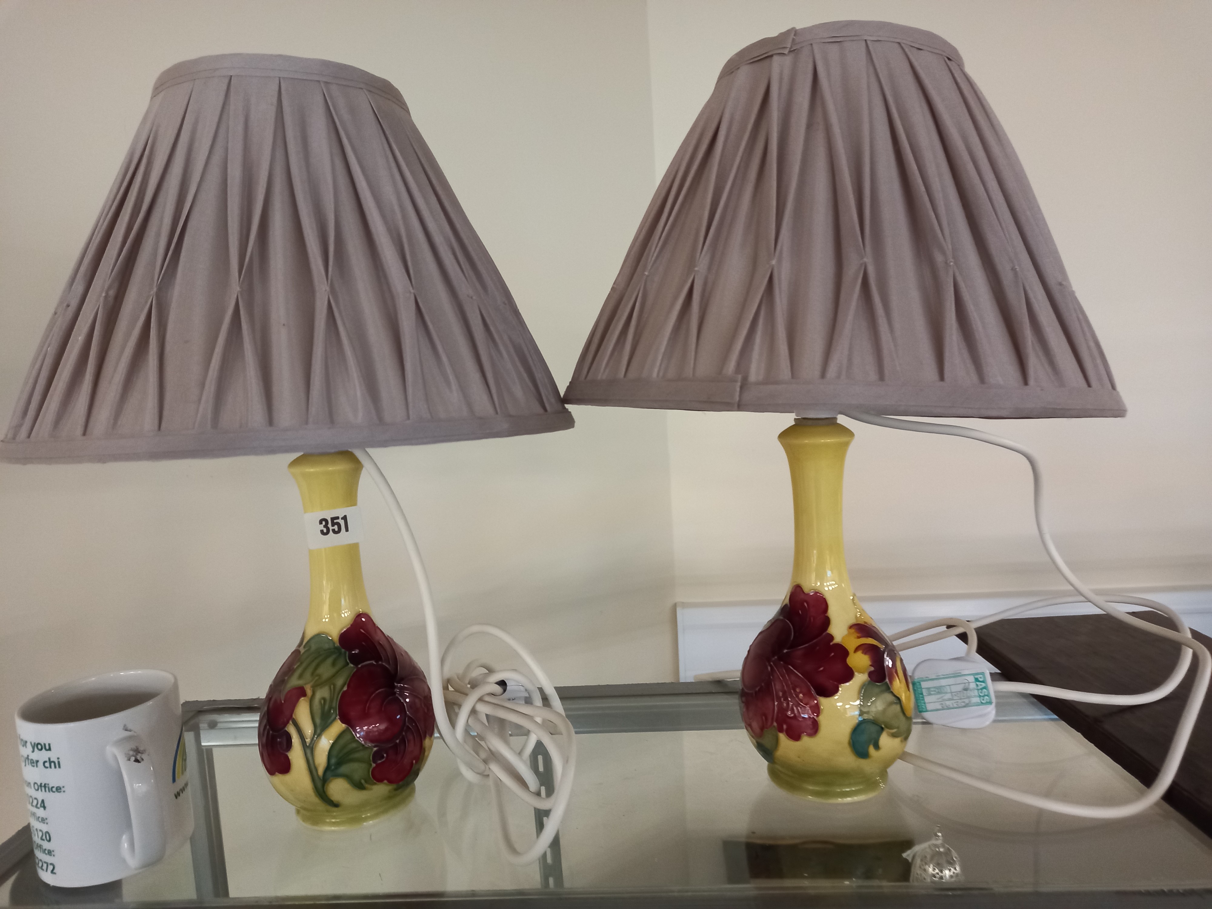 PAIR OF MOORCROFT TABLE LAMPS