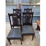 4 EDWARDIAN DINING CHAIRS