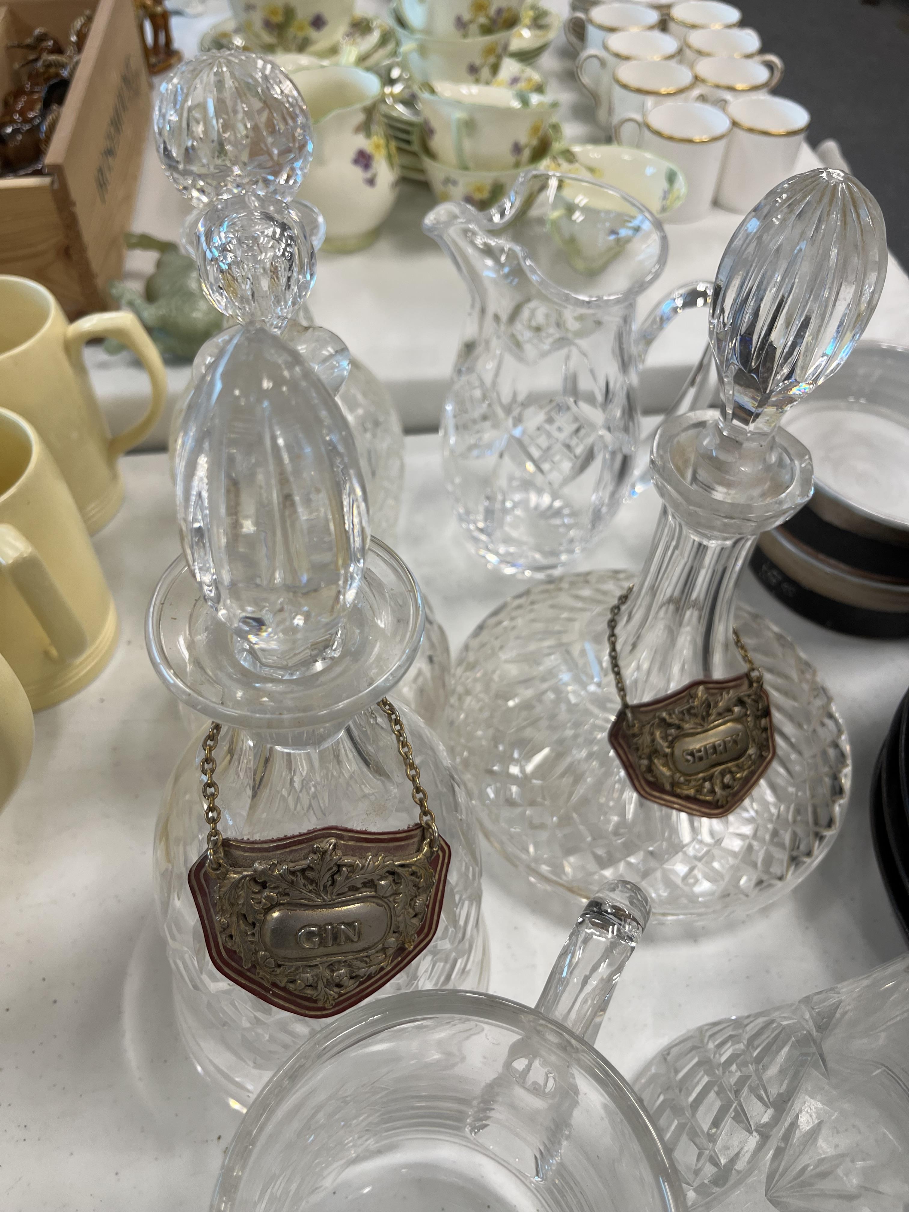 COLLECTION OF CUT GLASS DECANTERS - Image 2 of 3