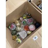 COLLECTION OF GLASS PAPER WEIGHTS