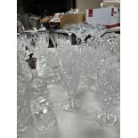 COLLECTION OF CUT GLASS WARE