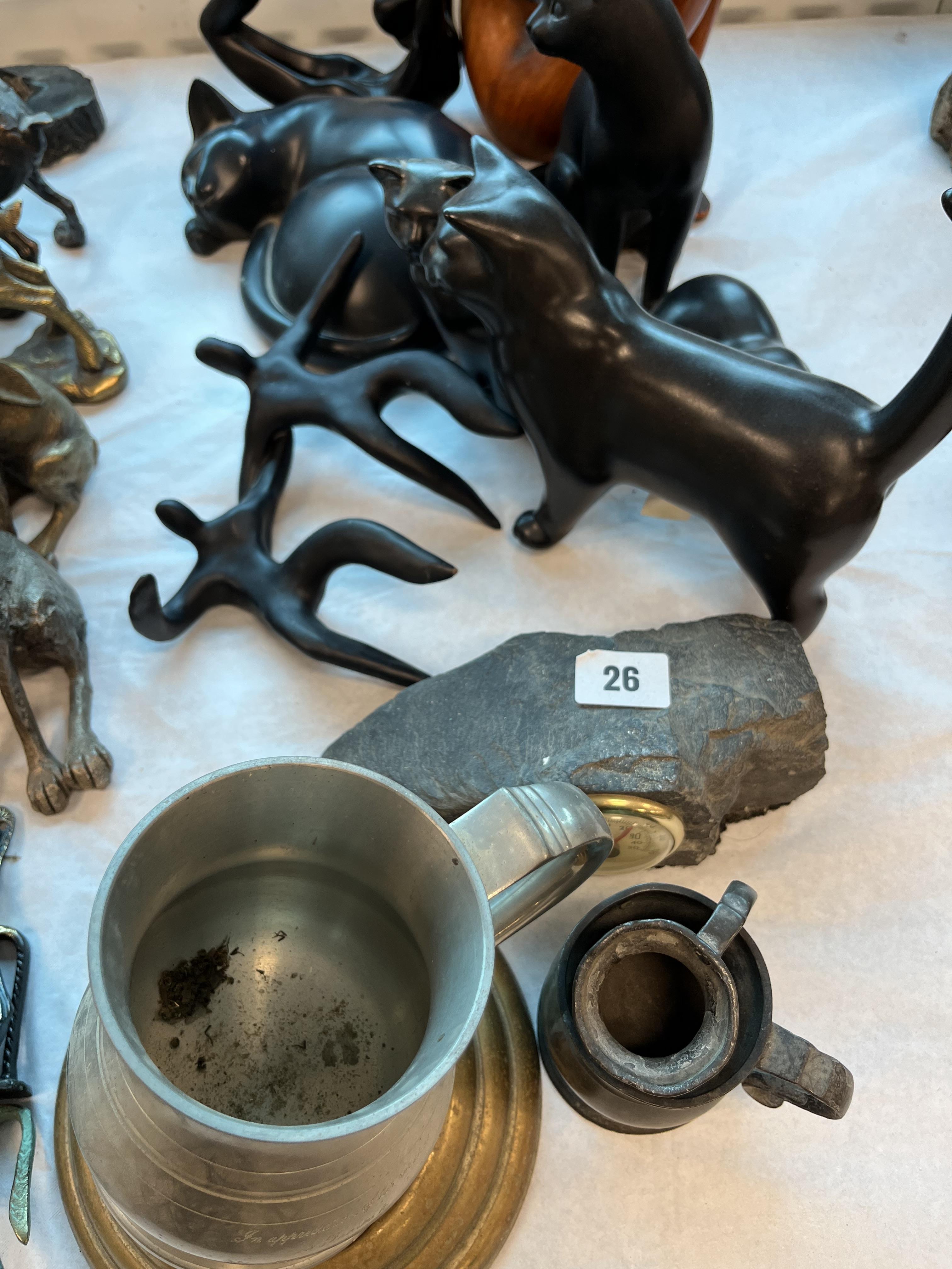 COLLECTION OF POTTERY CATS