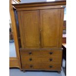 19 CENTURY GRAINED PINE LINEN PRESS