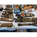 COLLECTION OF VICTORIAN BRASS MARTINGALE