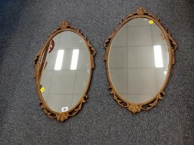 PAIR OF REPRODUCTION GILT MIRRORS