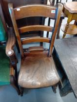 VICTORIAN BEECH ROCKING CHAIR